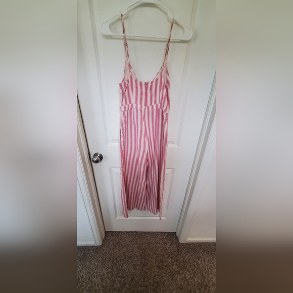 Forever 21 Linen Stripe Crop Jumpsuit - Picture 6 of 7